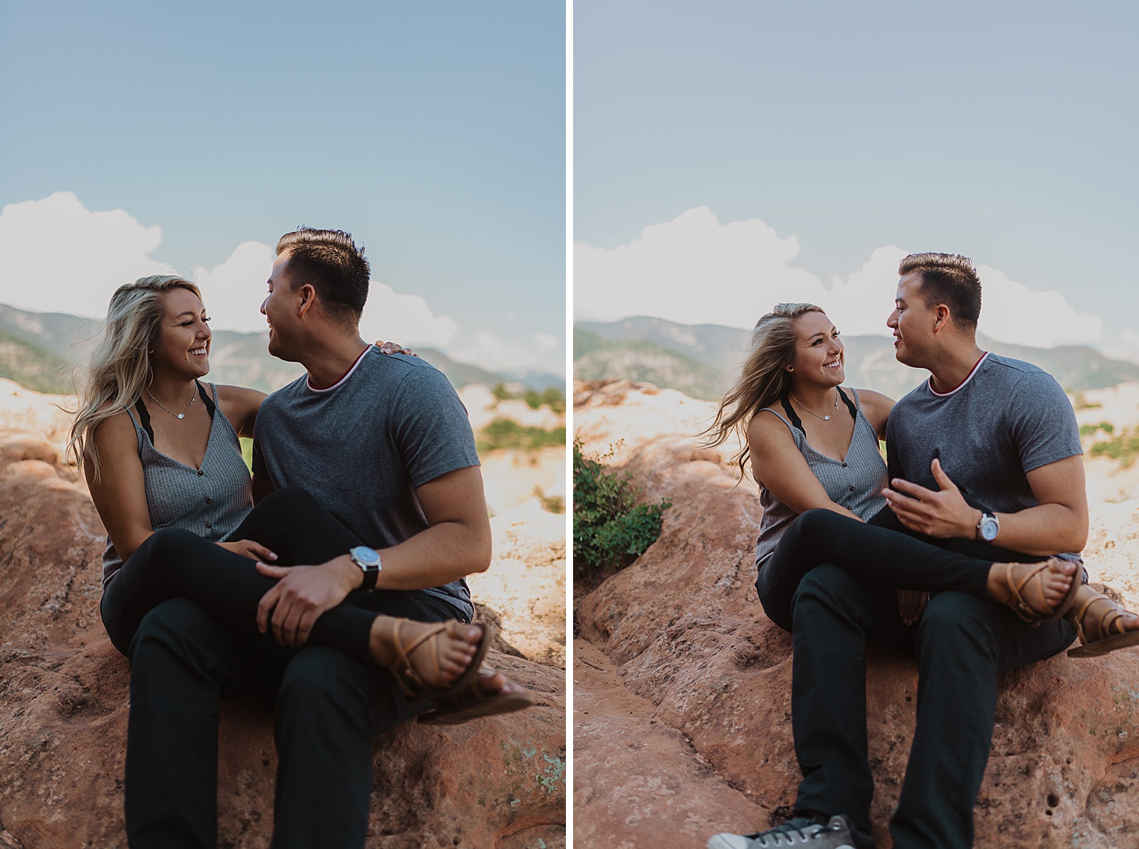 Laid back Red Rock Canyon engagement photos by Caitlyn Cloud Photography
