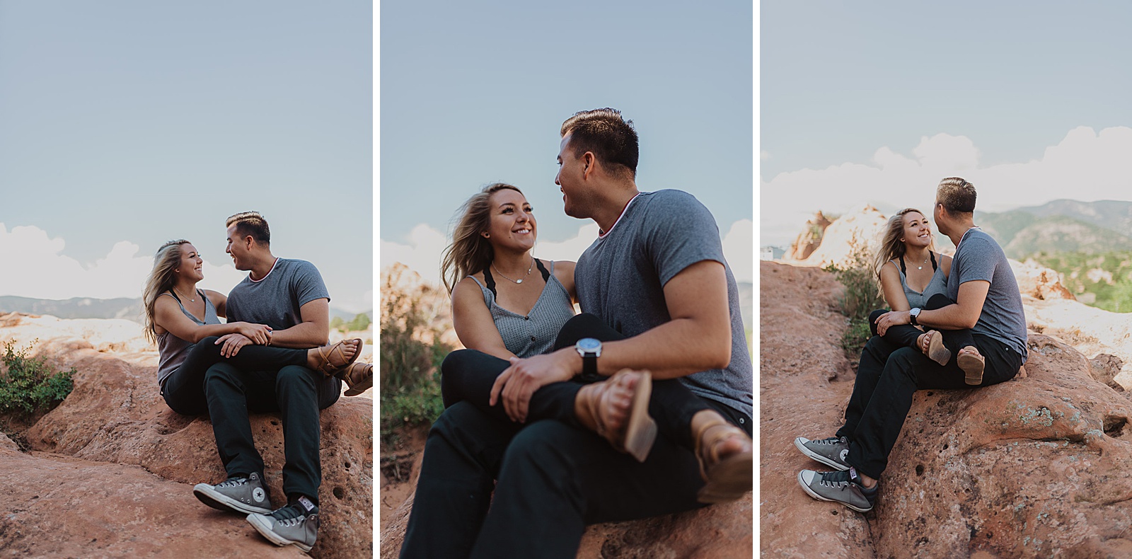Laid back Red Rock Canyon engagement photos by Caitlyn Cloud Photography