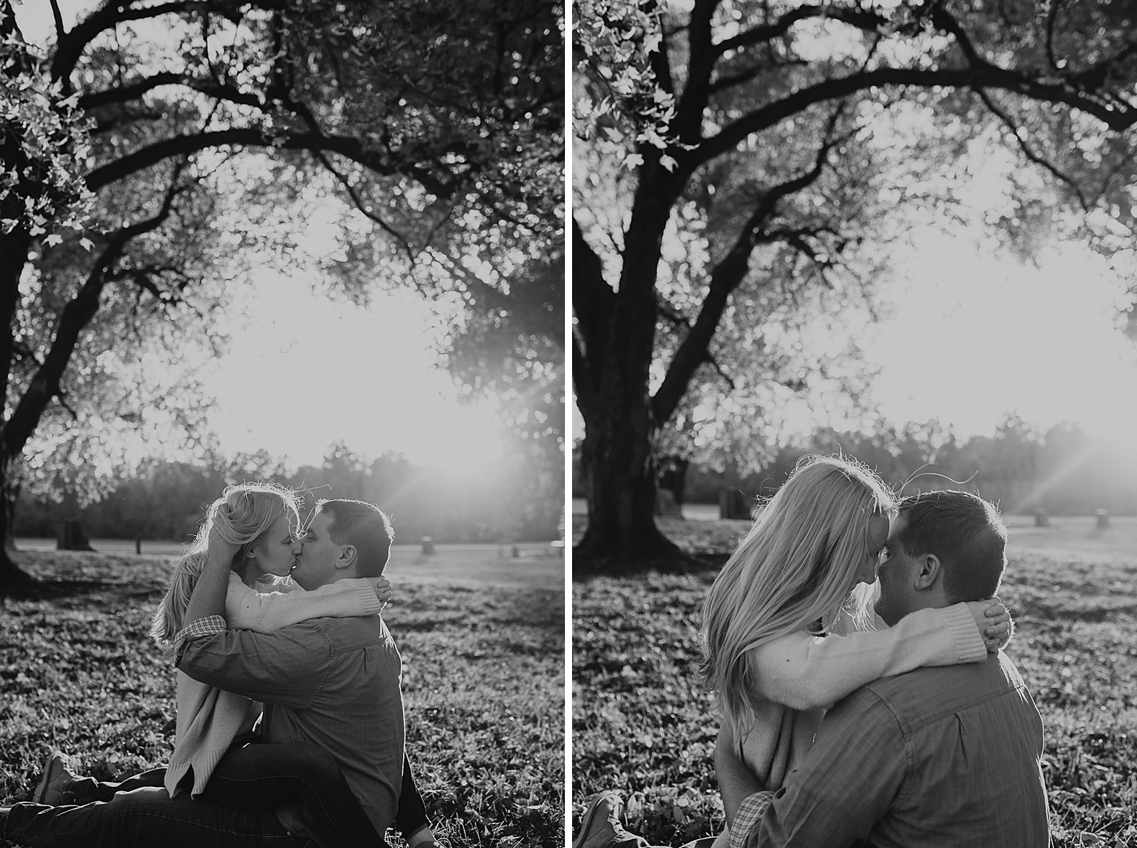 Colorful fall Belvoir Winery engagement photos by Kansas City engagement photographer Caitlyn Cloud Photography