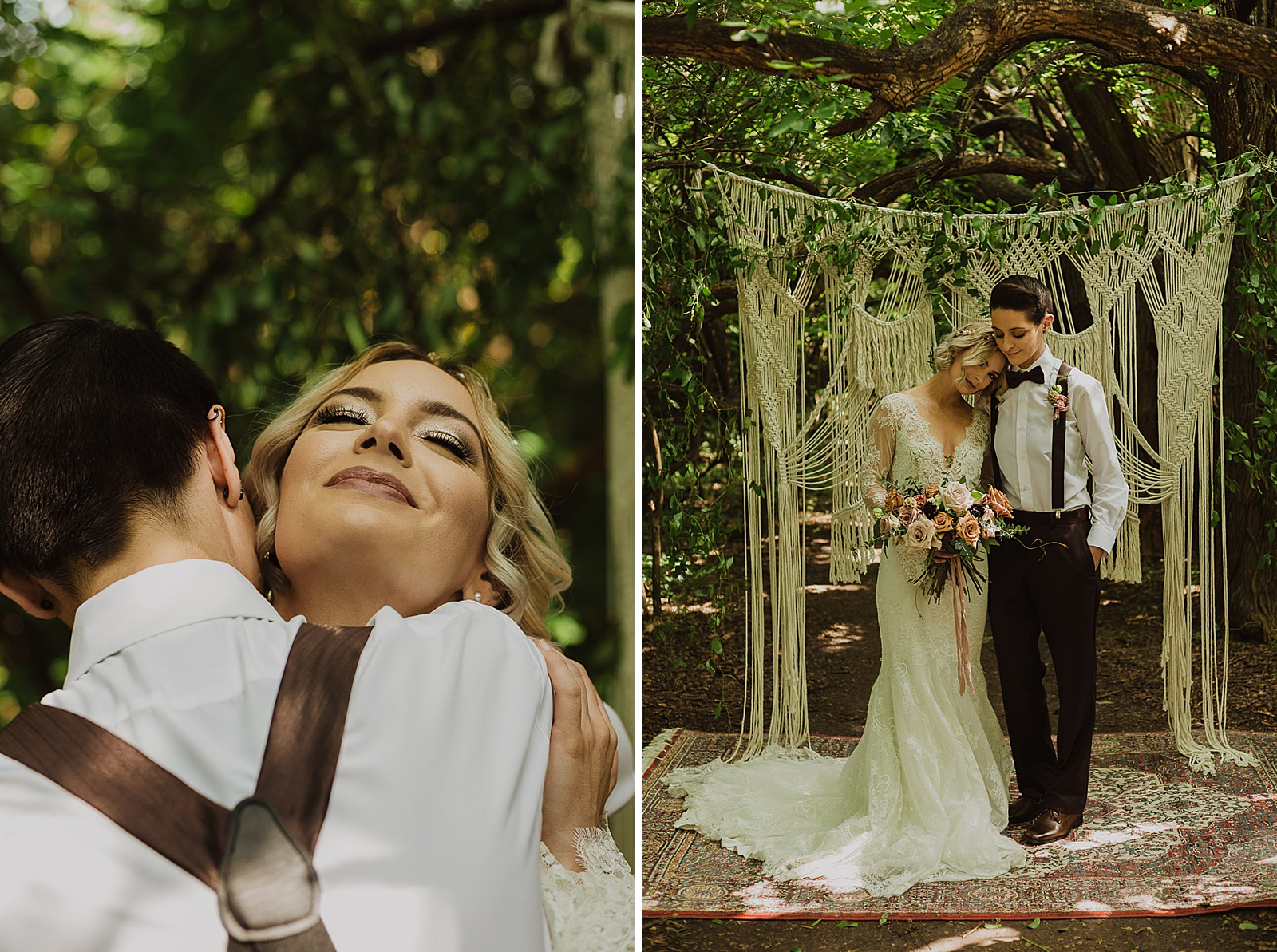 Ceremony Boho Kansas City Styled Elopement captured by Caitlyn Cloud Photography