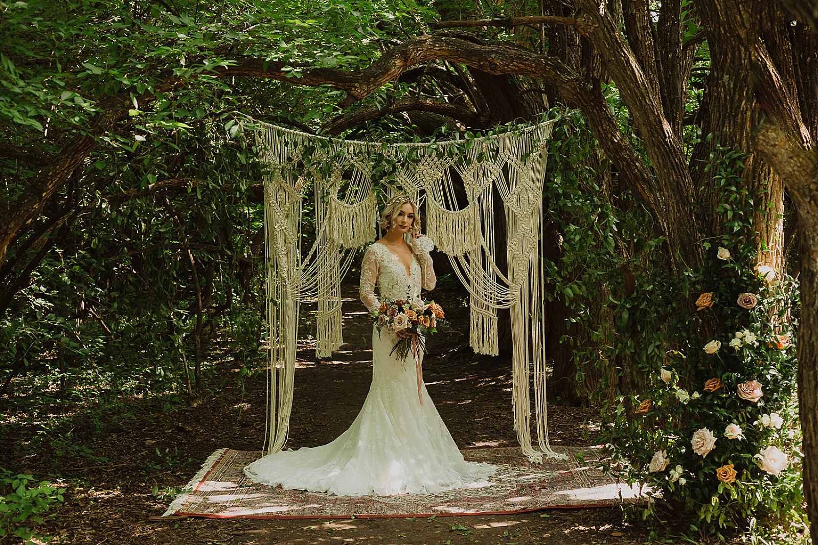 Ceremony Boho Kansas City Styled Elopement captured by Caitlyn Cloud Photography