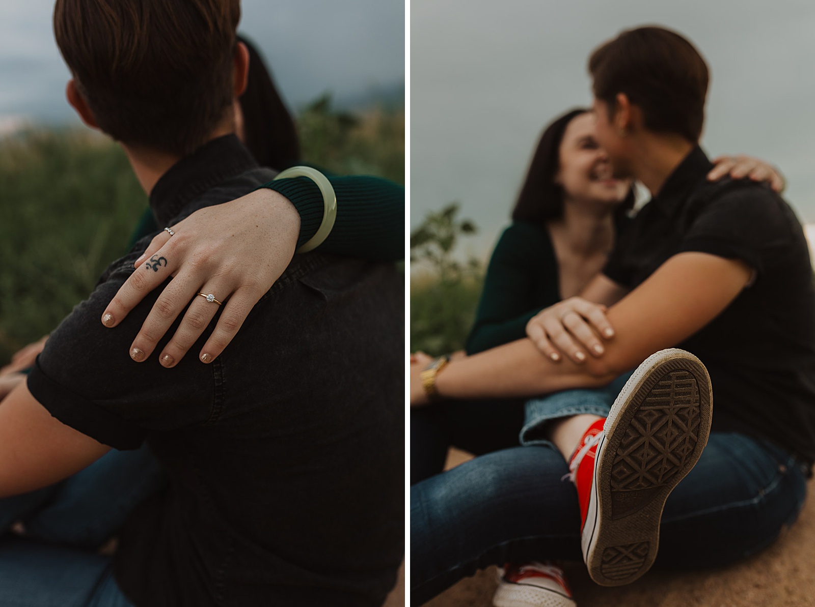 Casual Colorado Springs engagement photos in Palmer Park by Caitlyn Cloud Photography