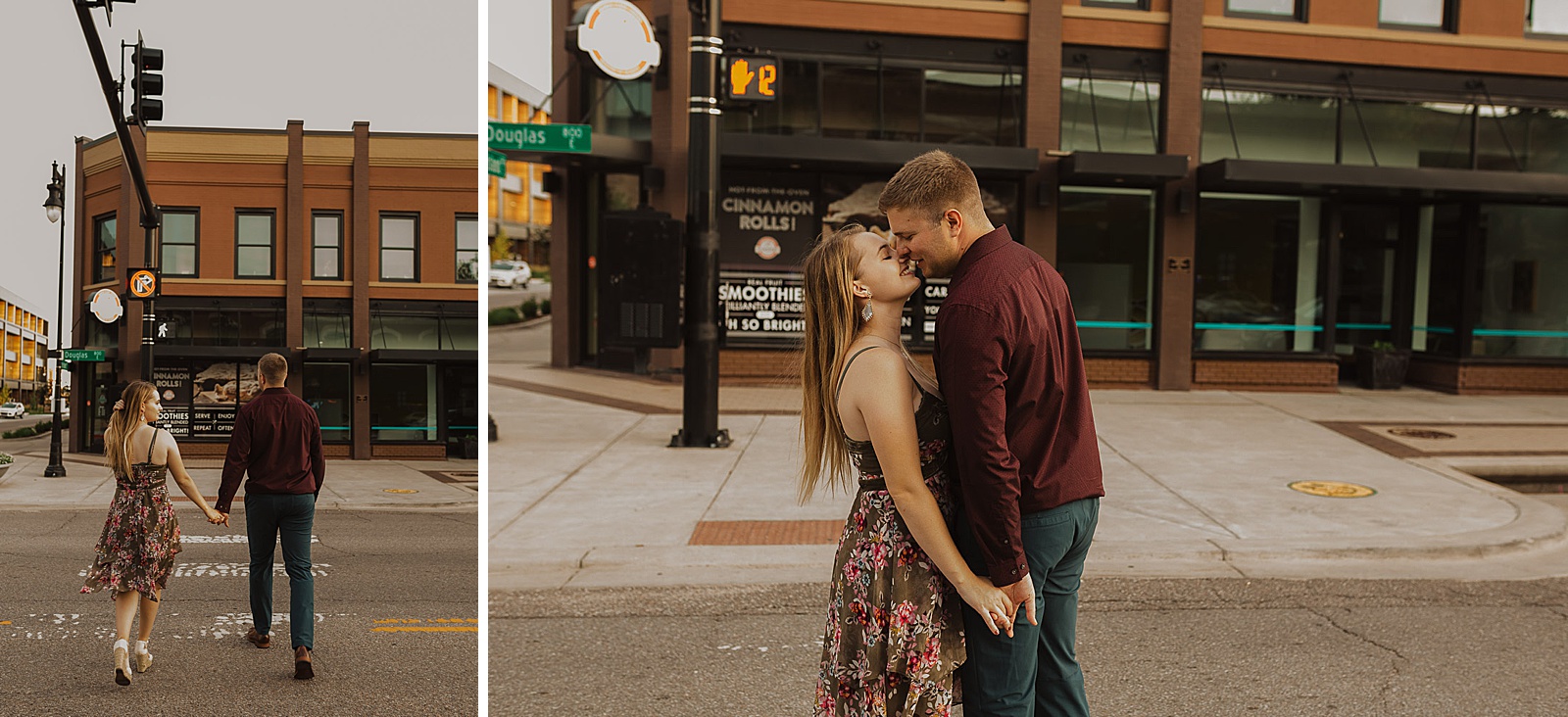 Downtown Wichita engagement photos by Caitlyn Cloud Photography