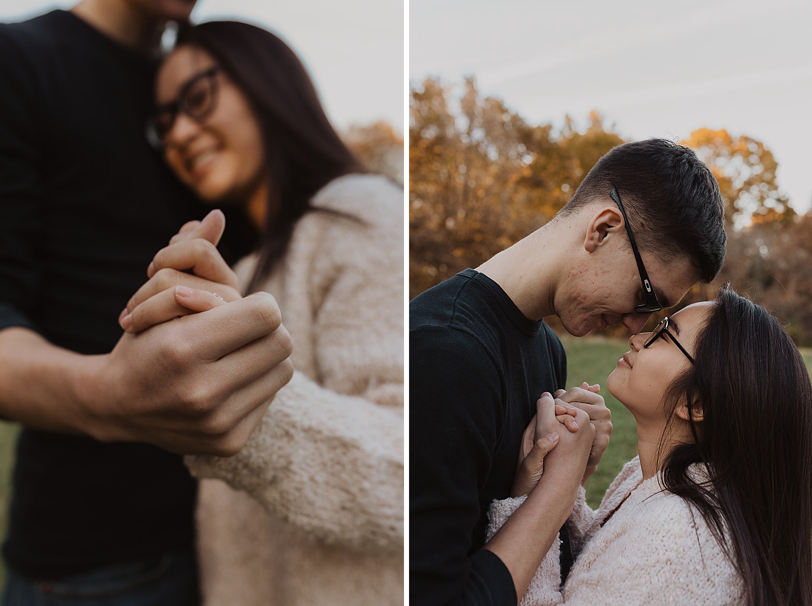 Stunning Fall Kansas City Engagement Photography in Burr Oaks by Caitlyn Cloud