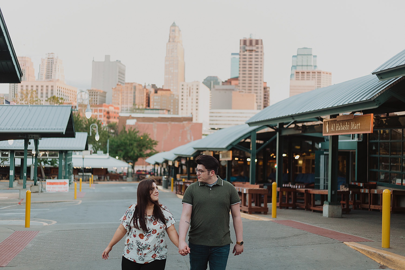 Downtown Kansas City Engagement Photos at River Market by Caitlyn Cloud Photography