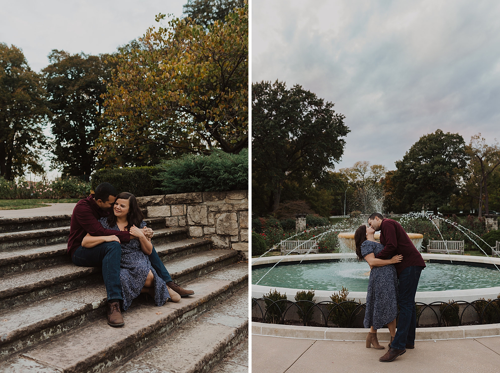 Loose Park Kansas City Engagement Photos by Caitlyn Cloud