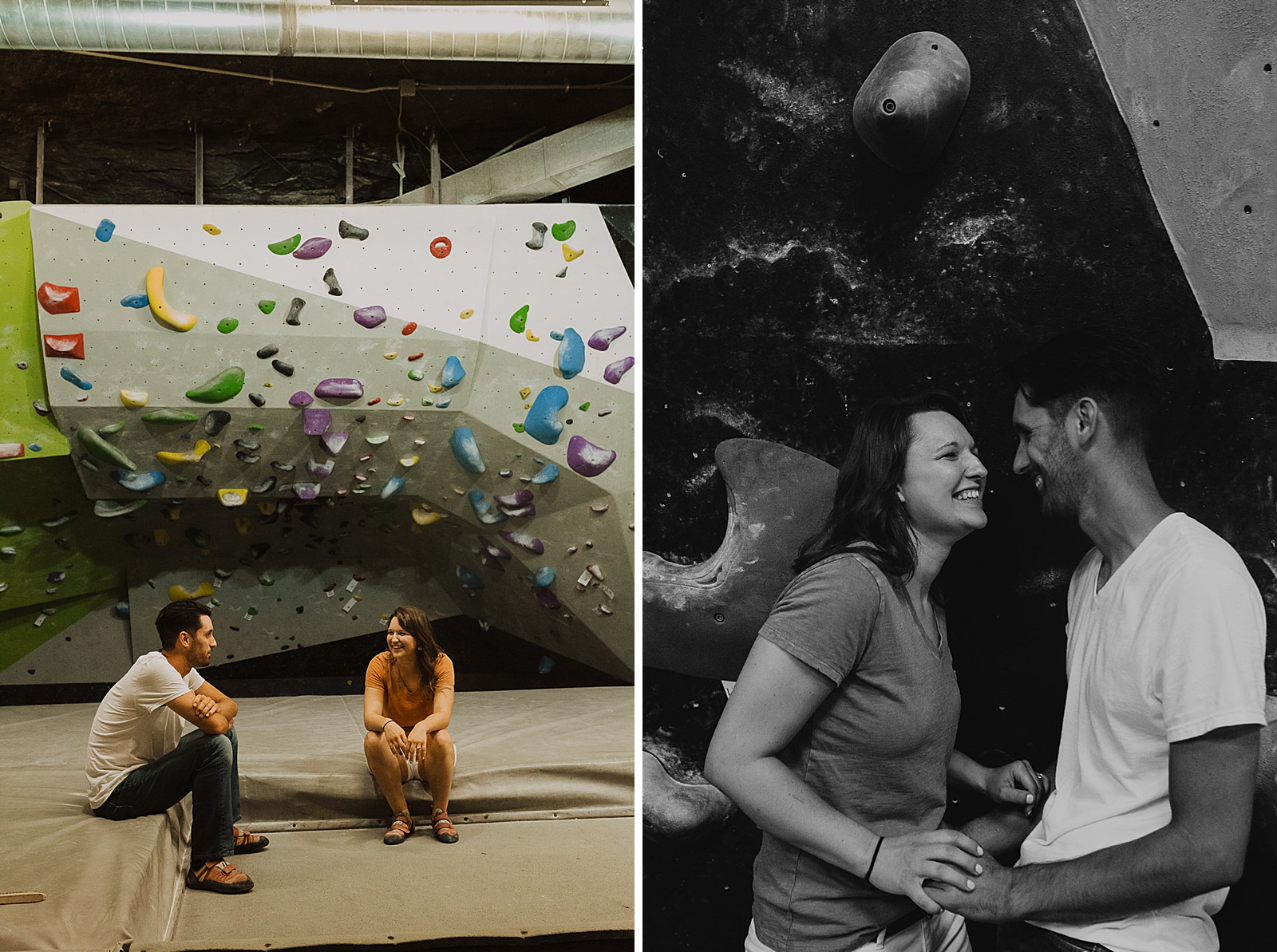 Adventurous Rock Climbing Engagement Photos by Kansas City Engagement Photographer, Caitlyn Cloud