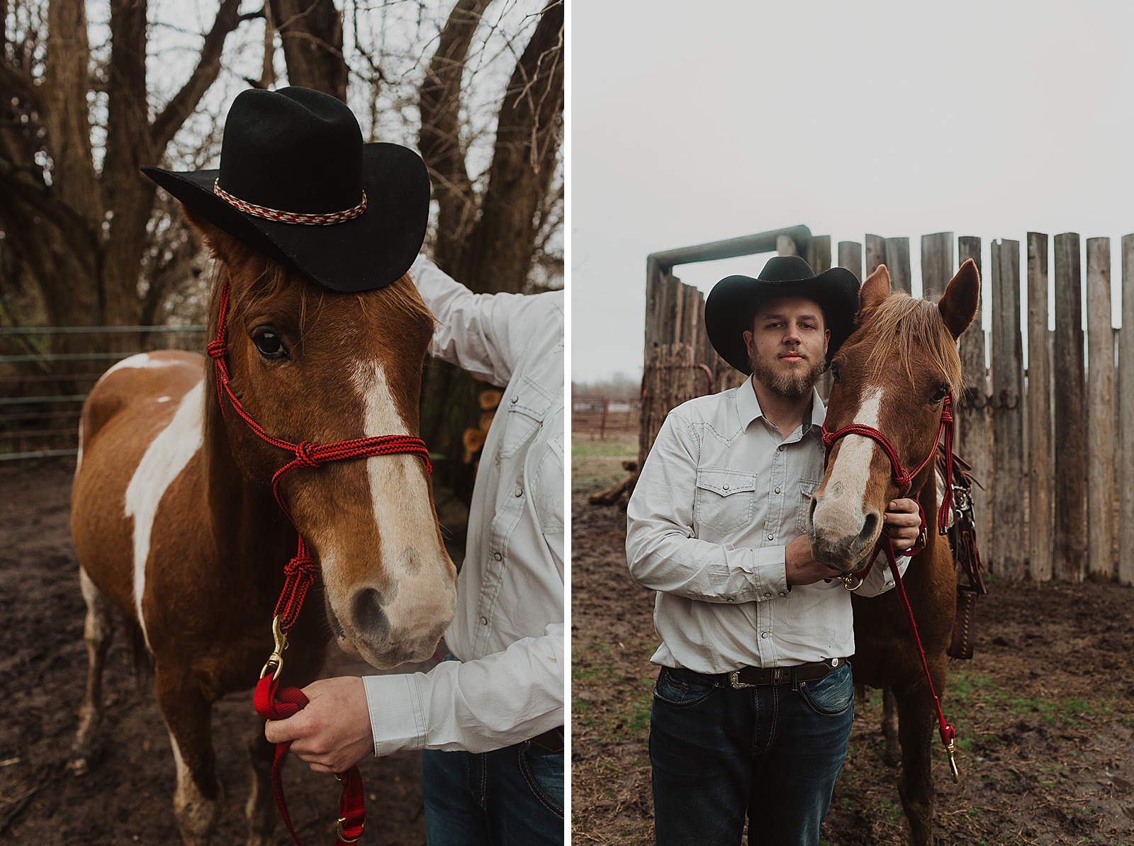 Wichita Engagement Session with horses by Caitlyn Cloud Photography