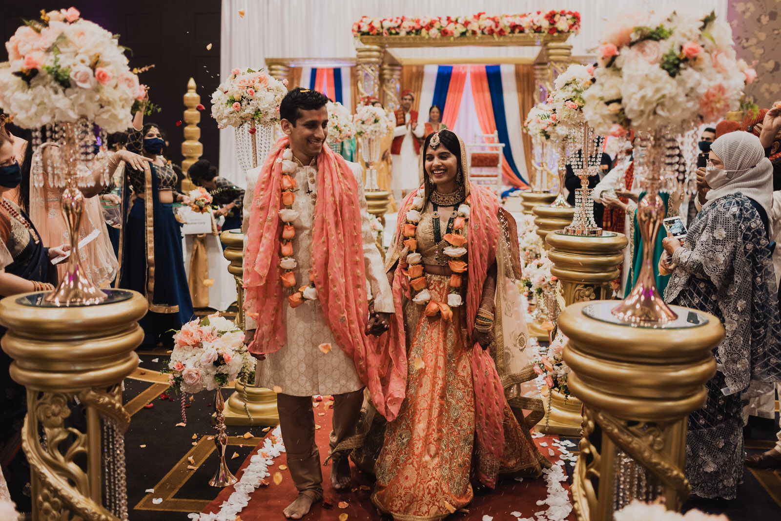 Megha and Yafeez had their traditional Indian wedding at the Sheraton in Overland Park.