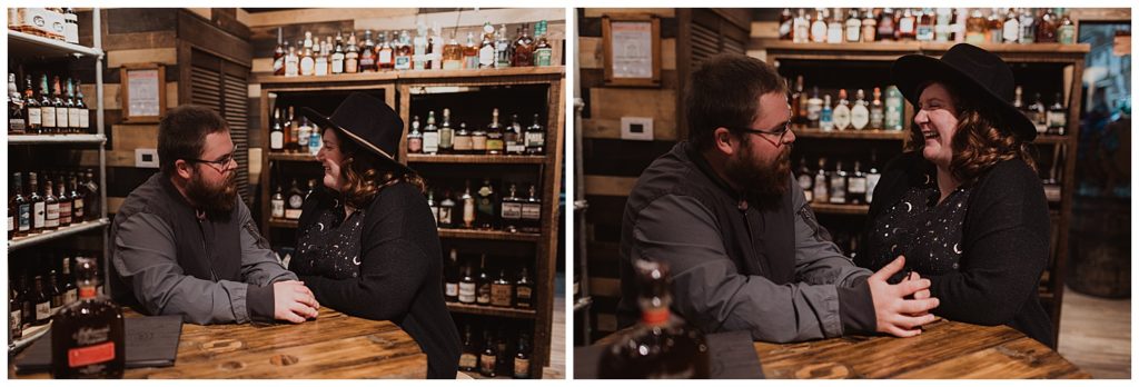 The Whiskey Snug, couples photos in a bar