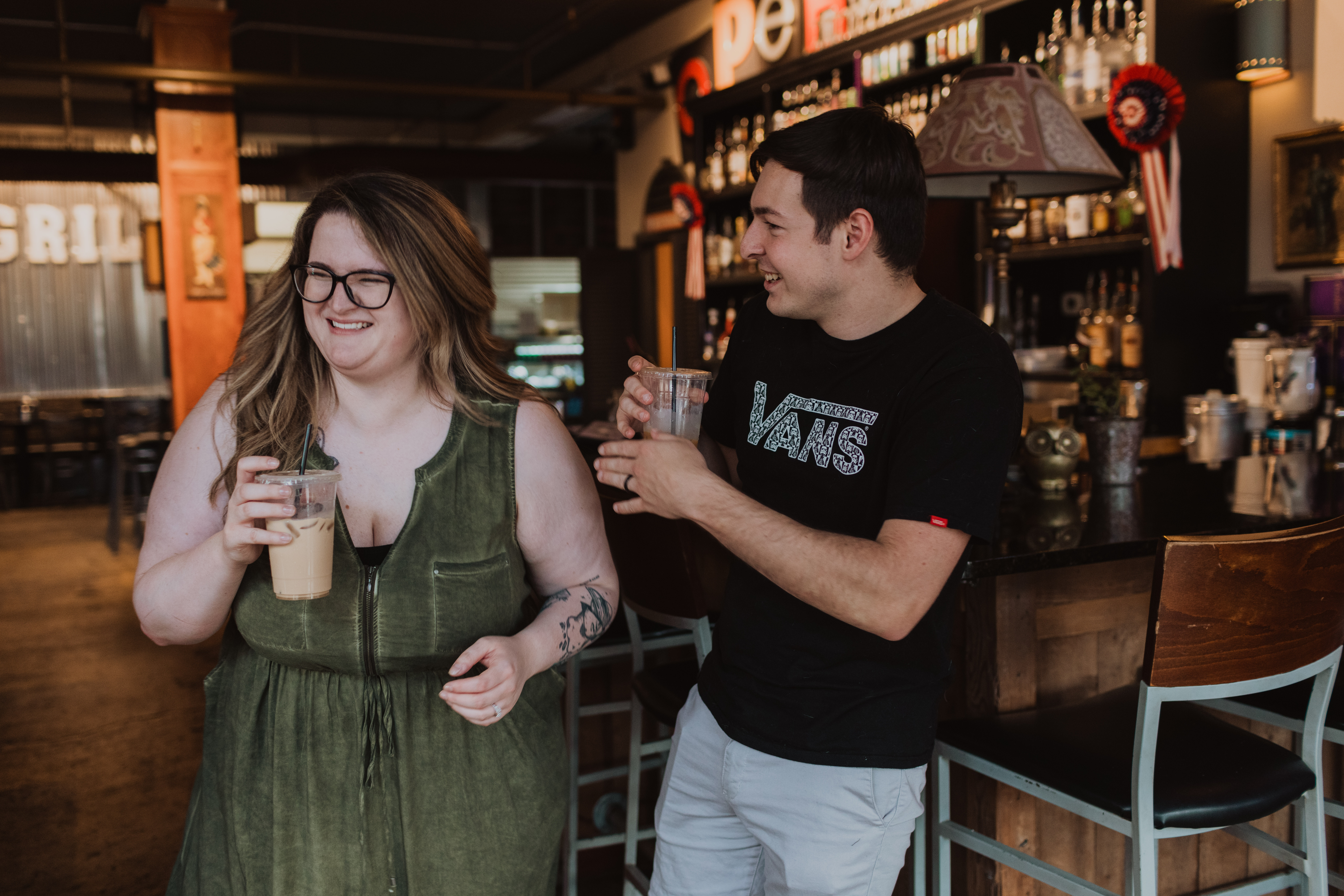 Opera House Coffee KCMO engagement session