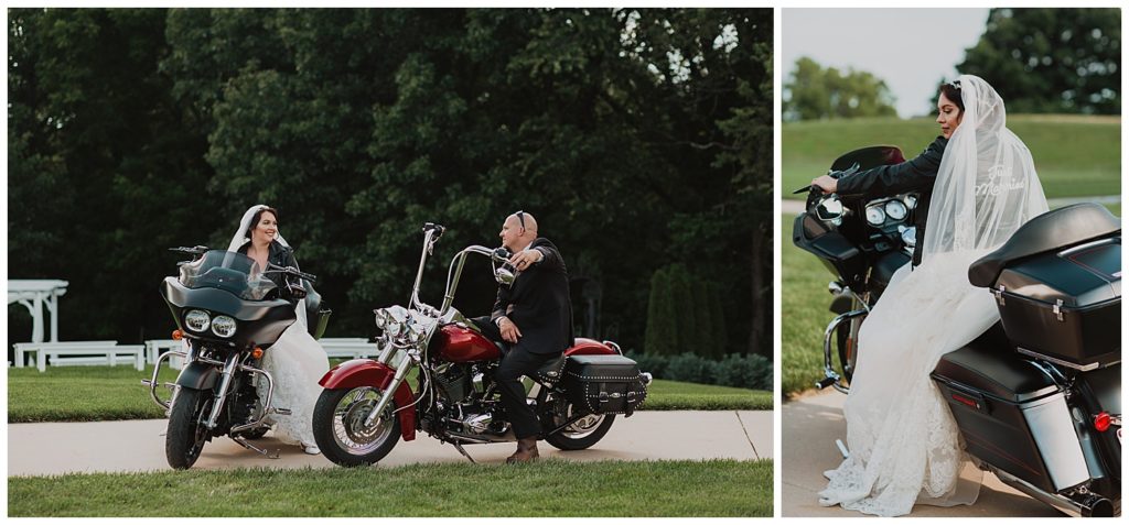 Motorcycle Wedding at Countryside Chalet in Kansas City