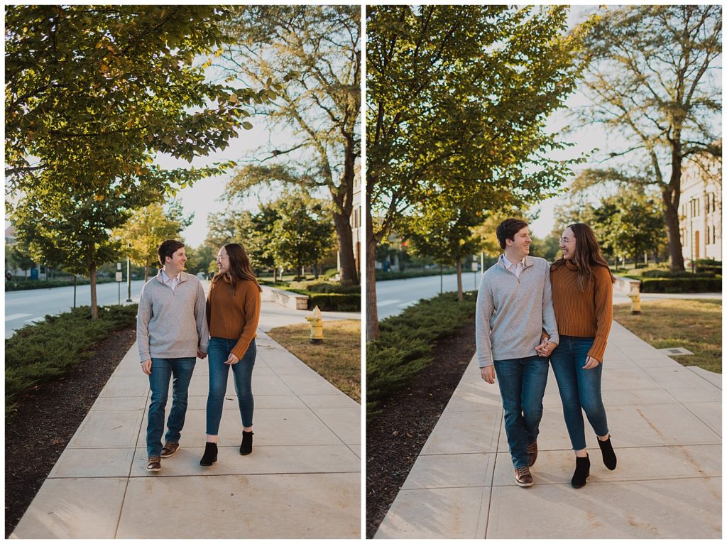 Lawrence Kansas Engagement Photos with ice cream and dog
