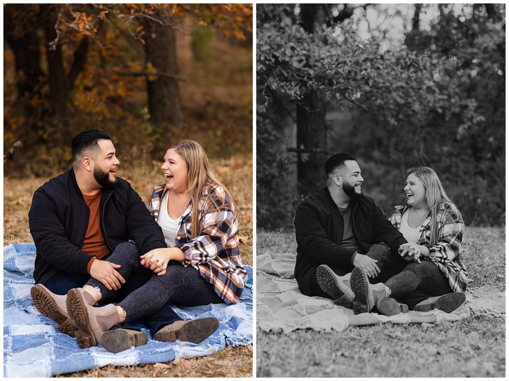 Engagement photos at Smithville Lake