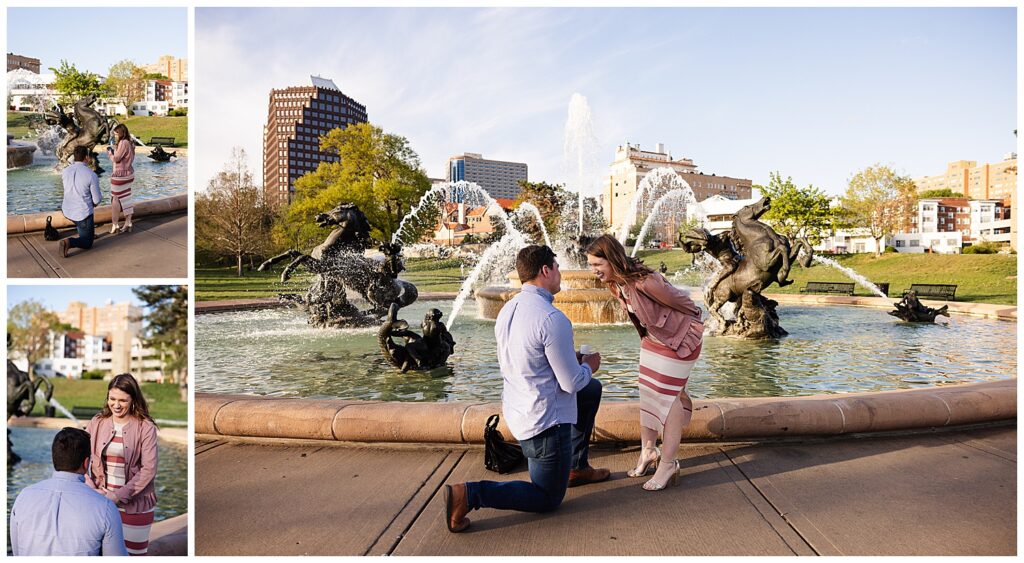 Surprise Proposal on the Plaza in Kansas City 